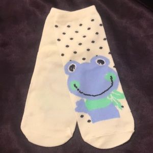 Blue Frog Ankle Socks
